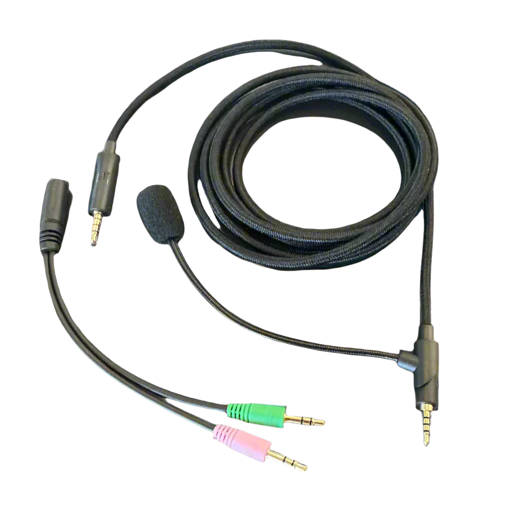 Premium Gaming Cable with Boom Mic for Heavys H1H Headphones - Image 3